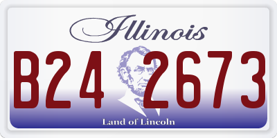 IL license plate B242673