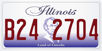IL license plate B242704
