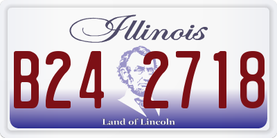 IL license plate B242718
