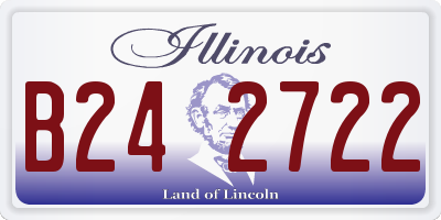 IL license plate B242722