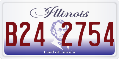IL license plate B242754