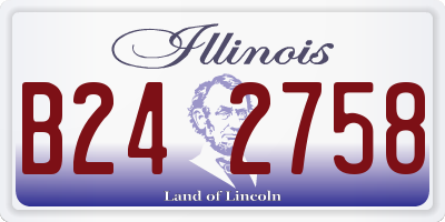 IL license plate B242758