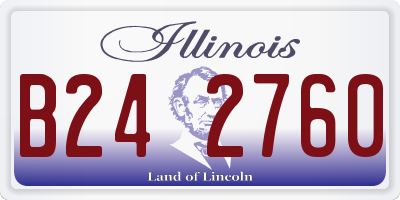 IL license plate B242760