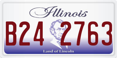 IL license plate B242763