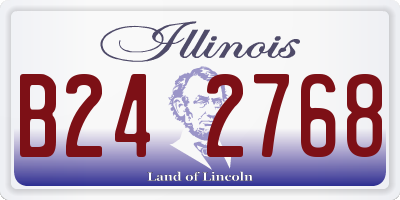 IL license plate B242768