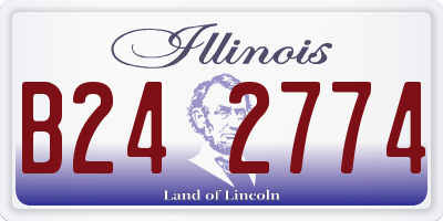 IL license plate B242774