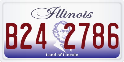 IL license plate B242786