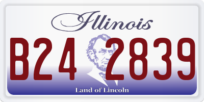 IL license plate B242839