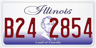 IL license plate B242854
