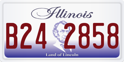 IL license plate B242858