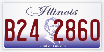 IL license plate B242860