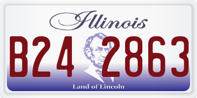 IL license plate B242863