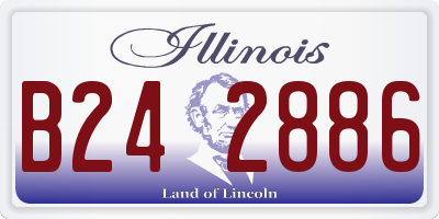 IL license plate B242886
