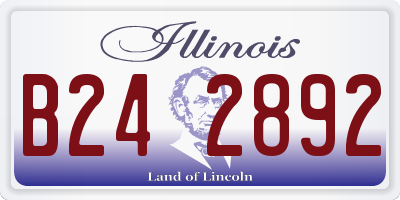 IL license plate B242892