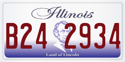 IL license plate B242934