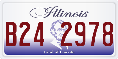IL license plate B242978
