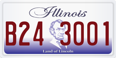 IL license plate B243001