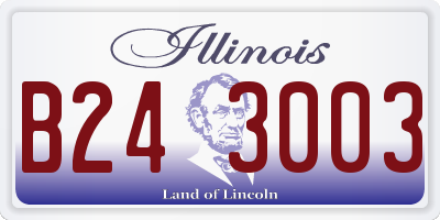 IL license plate B243003