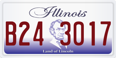 IL license plate B243017