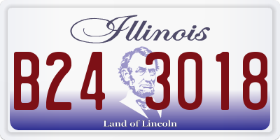 IL license plate B243018