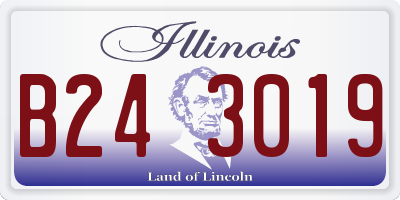IL license plate B243019