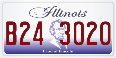 IL license plate B243020