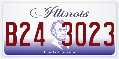 IL license plate B243023