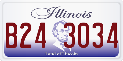 IL license plate B243034