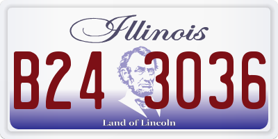 IL license plate B243036