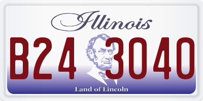 IL license plate B243040