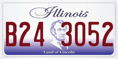IL license plate B243052