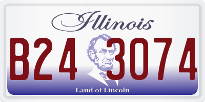 IL license plate B243074