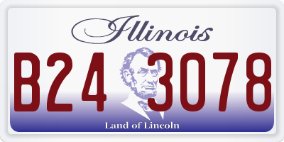 IL license plate B243078