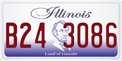 IL license plate B243086
