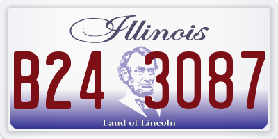 IL license plate B243087