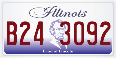 IL license plate B243092