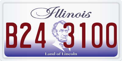 IL license plate B243100