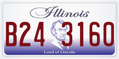 IL license plate B243160