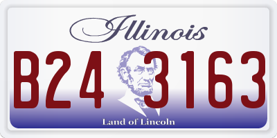 IL license plate B243163