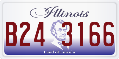 IL license plate B243166