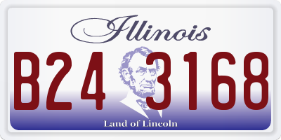 IL license plate B243168