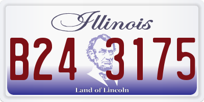 IL license plate B243175