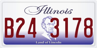 IL license plate B243178