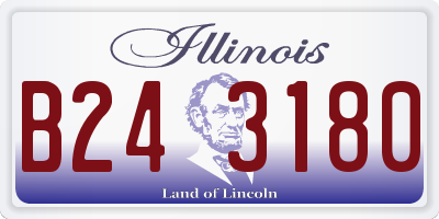 IL license plate B243180