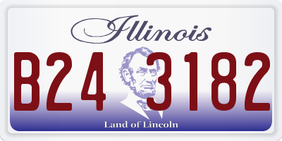 IL license plate B243182