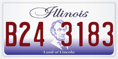 IL license plate B243183