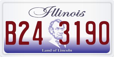 IL license plate B243190