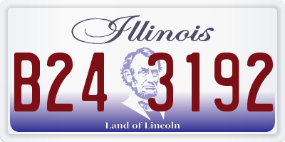 IL license plate B243192