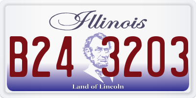 IL license plate B243203