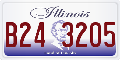 IL license plate B243205